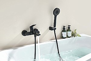 Смеситель для ванны Aquatek Лира AQ1449MB черный матовый купить в интернет-магазине сантехники Sanbest