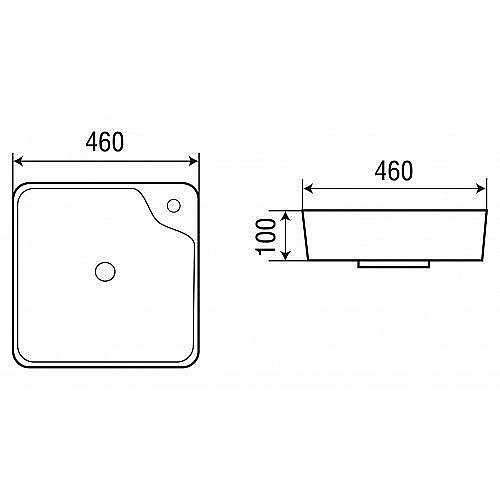 Раковина накладная WeltWasser WW ELBACH 2181 46 белая купить в интернет-магазине Sanbest