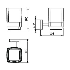 Стакан Langberger Ledro 21811A купить в интернет-магазине сантехники Sanbest