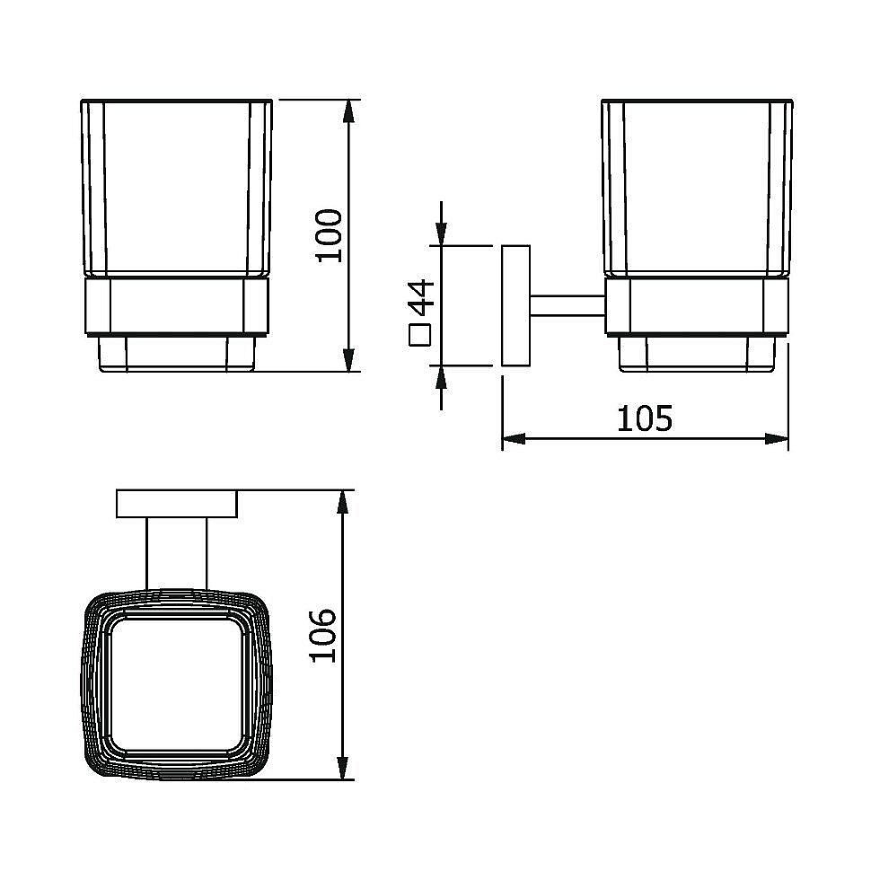 Стакан Langberger Ledro 21811A купить в интернет-магазине сантехники Sanbest