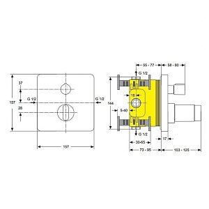 Термостат Ideal Standard Moments A4718AA купить в интернет-магазине сантехники Sanbest