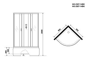 Душевая кабина Niagara Classic NG-2507-14BK 80х80 купить в интернет-магазине Sanbest