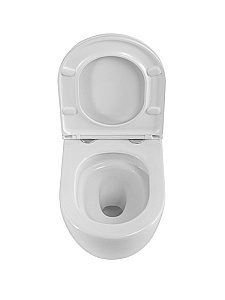 Унитаз подвесной BelBagno Compatto BB003CH-TOR/SC белый, безободковый, с крышкой микролифт, слив-торнадо купить в интернет-магазине Sanbest