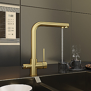 Смеситель для кухни Elghansa 56A5216-MattGold золото матовое купить в интернет-магазине сантехники Sanbest