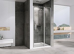 Душевая дверь ABBER Sonnenstrand AG04130S 130 стекло прозрачное/профиль хром купить в интернет-магазине Sanbest