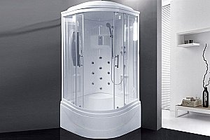 Душевая кабина Royal Bath RB100NRW-T 100x100 профиль хром/стекло прозрачное купить в интернет-магазине Sanbest