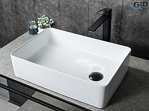 Раковина накладная Gid N1205 белая купить в интернет-магазине Sanbest