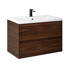 Тумба с раковиной Art&Max Family-M-900-2C-SO-BO/AM-LAV-900-MR-A Дуб бурбон для ванной в интернет-магазине Sanbest