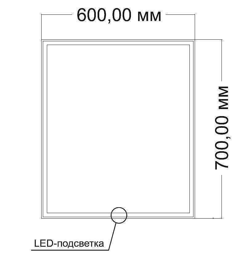 Зеркало LED Vincea VLM-3VN6007 60х70 в ванную от интернет-магазине сантехники Sanbest