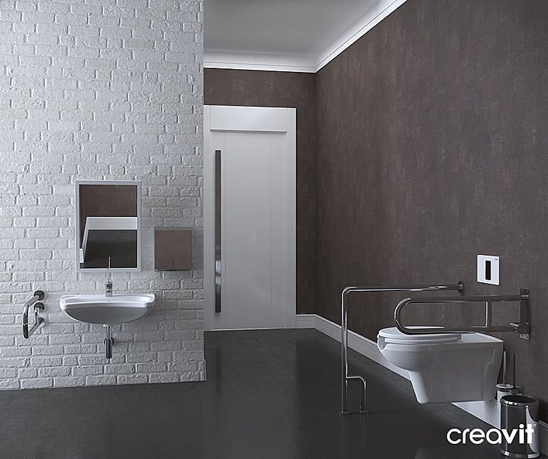 Унитаз подвесной для инвалидов CREAVIT BD320-11CB00E белый купить в интернет-магазине Sanbest