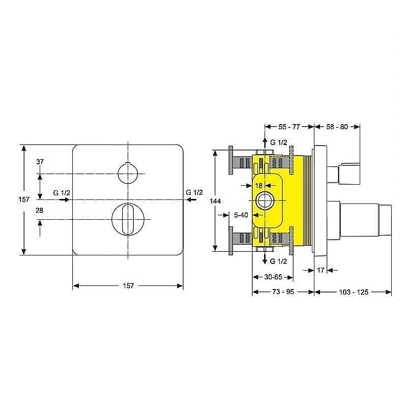 Термостат Ideal Standard Moments A4718AA купить в интернет-магазине сантехники Sanbest