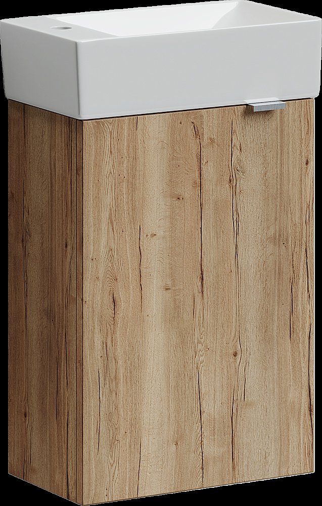 Тумба с раковиной Sancos Mini MN35EG дуб галифакс для ванной в интернет-магазине Sanbest