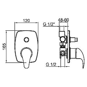 Смеситель для душа Webert Sax SX860101015 купить в интернет-магазине сантехники Sanbest