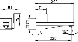 Смеситель для раковины KEUCO IXMO FLAT 59516011301 хром купить в интернет-магазине сантехники Sanbest