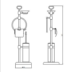 Стойка для ванны Migliore Mirella 29710 хром купить в интернет-магазине сантехники Sanbest