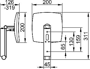 Зеркало косметическое KEUCO iLook_move 17613139004 хром черный купить в интернет-магазине сантехники Sanbest