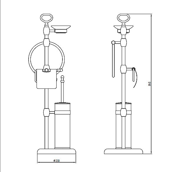 Стойка для ванны Migliore Mirella 29710 хром купить в интернет-магазине сантехники Sanbest
