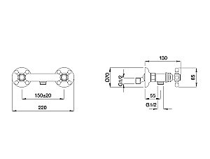 Смеситель для душа Migliore Arcadia ML.ARC-8346.BR бронза купить в интернет-магазине сантехники Sanbest