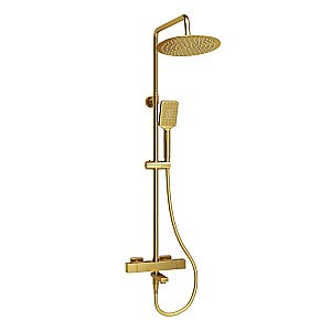 Душевая система WasserKraft Aisch 5500 SET2672 Thermo золото матовое купить в интернет-магазине сантехники Sanbest