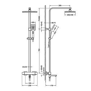 Душевая система Timo Tetra-thermo SX-0169/03 черная матовая купить в интернет-магазине сантехники Sanbest