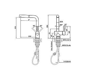 Смеситель для кухни Paulmark Dosse Do214418-BG купить в интернет-магазине сантехники Sanbest