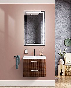 Тумба с раковиной BelBagno DUE-600-2C-SO-NOCE-P Noce для ванной в интернет-магазине Sanbest