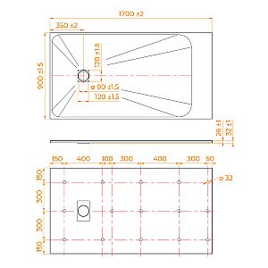 Душевой поддон RGW TSS-W 553502917-01 90x170 белый купить в интернет-магазине Sanbest