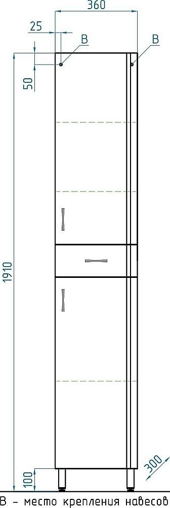 Колонна напольная Style Line Эко Стандарт 36 для ванной в интернет-магазине сантехники Sanbest
