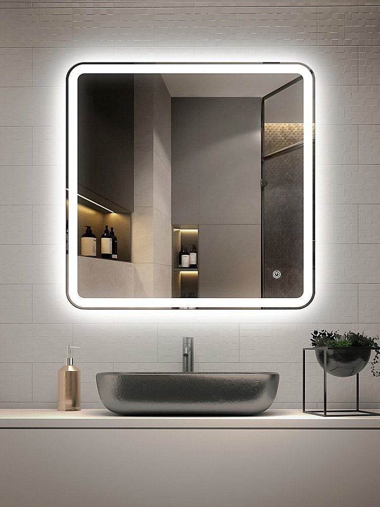 Зеркало LED Vincea VLM-3VC8008 80х80 в ванную от интернет-магазине сантехники Sanbest