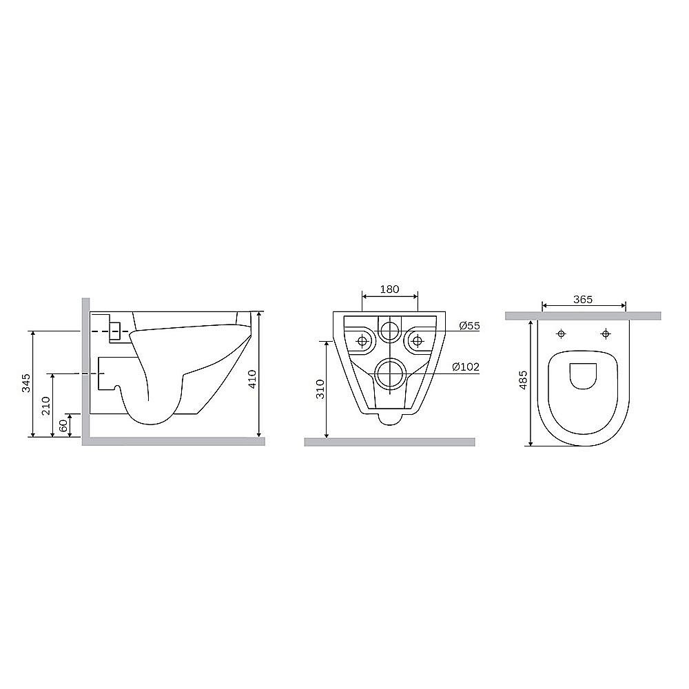 Унитаз подвесной AM.PM Spirit V2.0 C701700SC белый, безободковый купить в интернет-магазине Sanbest