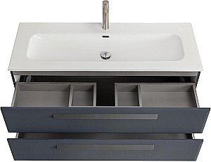 Тумба с раковиной Cezares ECO-CER-N 120 ECO-CER-N-1200-2C-SO-GR-P графит для ванной в интернет-магазине Sanbest