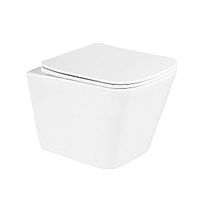 Унитаз подвесной BelBagno Due BB3103CHR/SC безободковый, с крышкой микролифт, с инсталляцией и кнопкой хром купить в интернет-магазине Sanbest