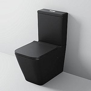 Унитаз-компакт Grossman GR-4445BMS безободковый, с бачком, с крышкой микролифт, черный матовый купить в интернет-магазине Sanbest
