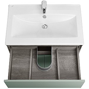 Тумба с раковиной Акватон Форест 75 дуб рошелье/сумеречный голубой для ванной в интернет-магазине Sanbest