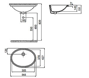 Раковина Creavit 56,5 TP216-0000 белая купить в интернет-магазине Sanbest