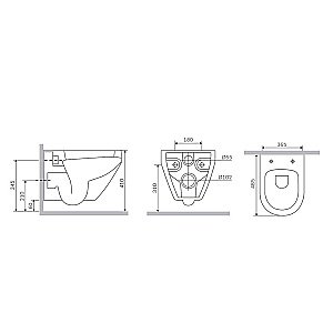 Унитаз подвесной AM.PM Spirit V2.0 C701700SC белый, безободковый купить в интернет-магазине Sanbest