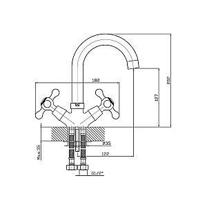 Смеситель для раковины Orange Classic Pro M72-011cr хром купить в интернет-магазине сантехники Sanbest