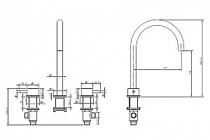 Смеситель для раковины Abber Wasser Kreis 316 AF8108BGG-M оружейная сталь брашированная купить в интернет-магазине сантехники Sanbest