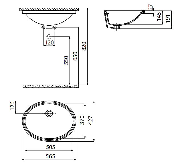 Раковина Creavit 56,5 TP216-0000 белая купить в интернет-магазине Sanbest