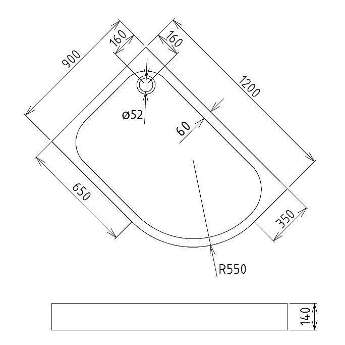 Душевой поддон Gemy ST20 L/R 120x90 белый купить в интернет-магазине Sanbest