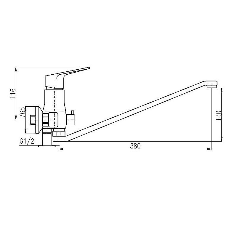 Смеситель для ванны Rav-Slezak Victoria VI252.5 хром купить в интернет-магазине сантехники Sanbest