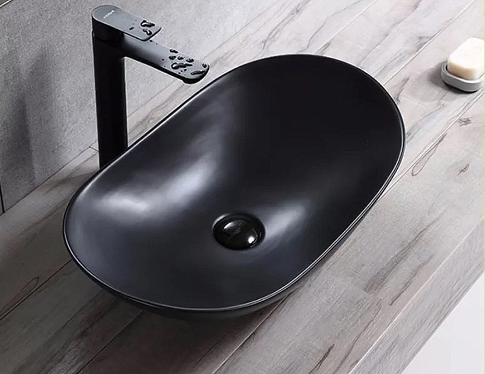 Раковина накладная Gid Lago 61 Bm9811 53337 черная матовая купить в интернет-магазине Sanbest