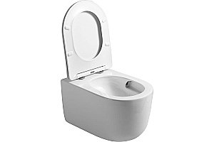 Унитаз подвесной Art&Max NAPOLI AM100CHRV/SC белый, с сиденьем микролифт, безободковый купить в интернет-магазине Sanbest