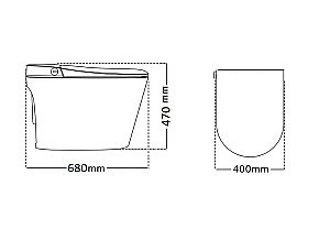 Унитаз напольный Ceruttispa ERSILIA Smart CT10616 с дистанционным управлением, безободковый, слив-торнадо, белый купить в интернет-магазине Sanbest