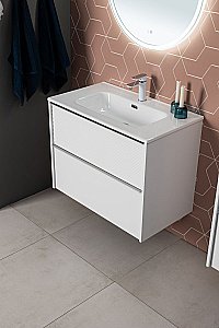 Тумба с раковиной Aquanet Вита 330474 100 белый матовый для ванной в интернет-магазине Sanbest