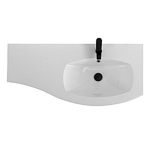 Тумба с раковиной Cezares VAGUE 100 54854+50154+54856 Grigio lucido правосторонняя для ванной в интернет-магазине Sanbest