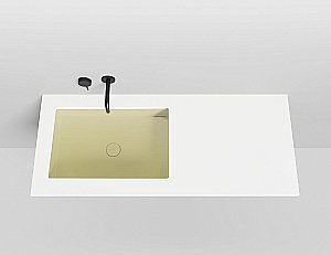 Раковина врезная снизу столешницы Salini MAREA 14 1802214MF 60 из искусственного камня S-Stone, матовая, цвет по RAL полностью купить в интернет-магазине Sanbest