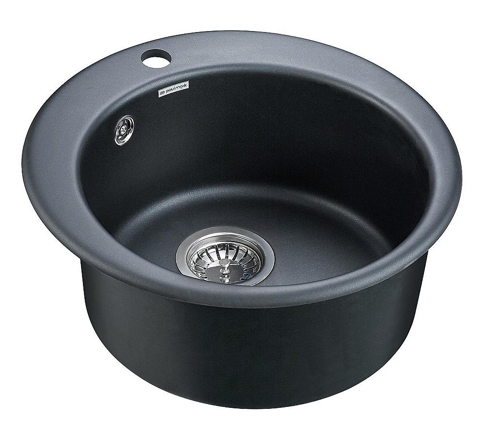 Мойка кухонная Paulmark Gelegen PM404800-BLM Черная купить в интернет-магазине сантехники Sanbest