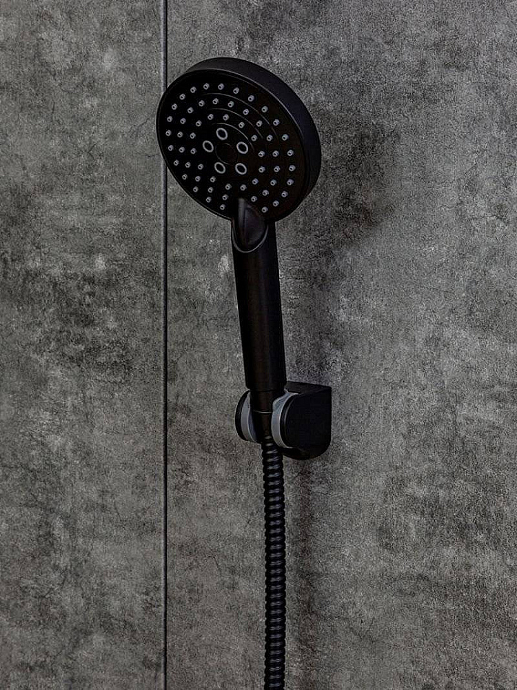 Душевая лейка Orange O-Shower S02HSB черная матовая купить в интернет-магазине сантехники Sanbest