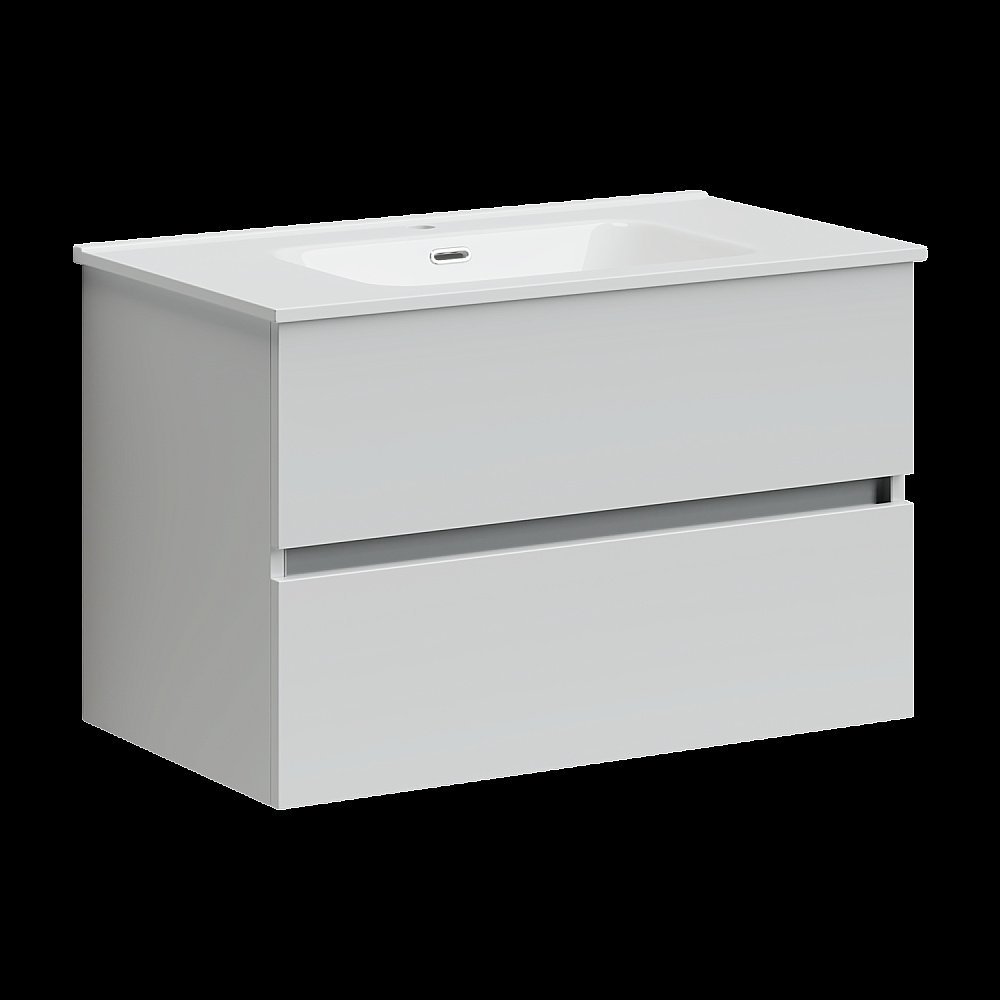 Тумба с раковиной Sancos Urban UR80W белый глянец для ванной в интернет-магазине Sanbest
